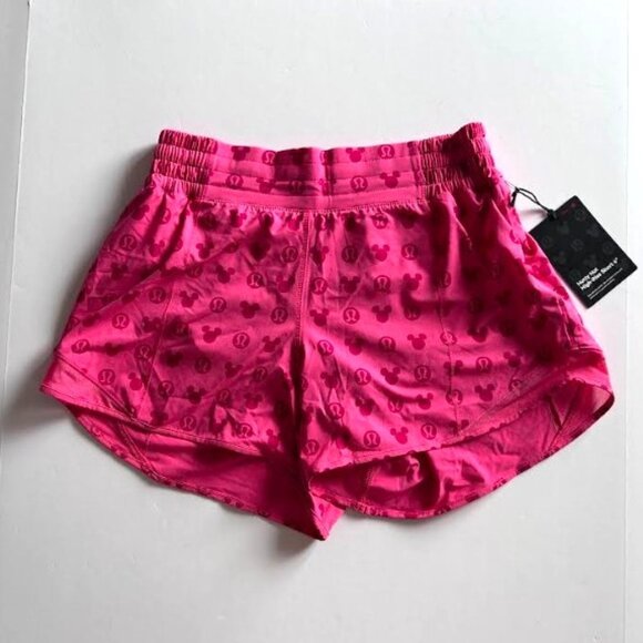 Lululemon Disney x lululemon Hotty Hot High-Rise Short 4" Disney Classic Pink 8 - Picture 8 of 11